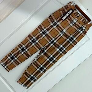 NWT Beautiful neutral’s plaid pants